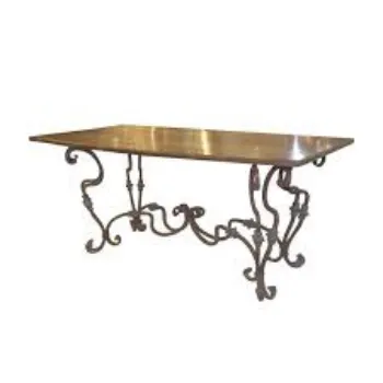 Polished Wrought Iron Table