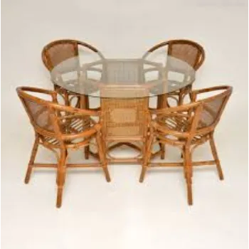 Polished Cane Dining Set