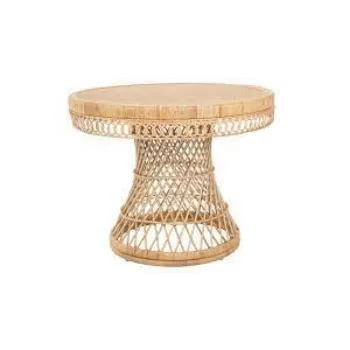Non Polished Cane Table