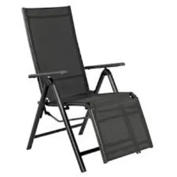 Black Folding Lounge Chair