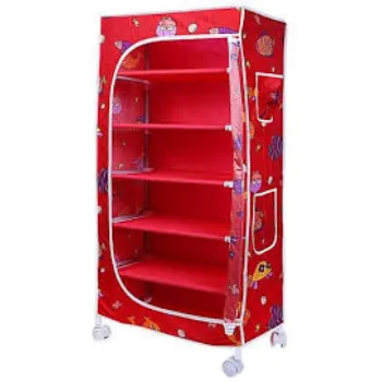 Red Printed Kid Almirah