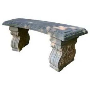 Rectangle Stone Garden Bench