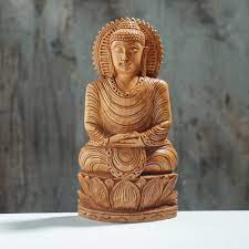 Wood Buddha Sculpture 