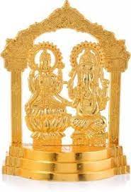 Gold Plated Laxmi Ganesha Statue 