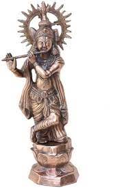 Copper Krishna Statue 