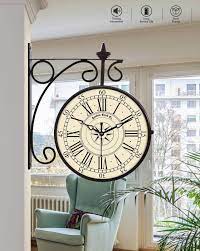 Round Shaped Double Sided Vintage Wall Clock