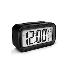 Black Digital Alarm Clock, Size Small