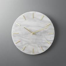 White Marble Wall Clock 