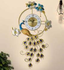 Blue Metal Designer Modern Wall Clock 