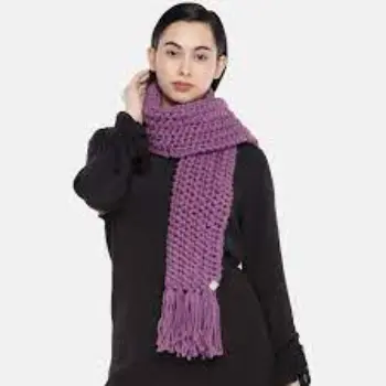 Self Design Double Knit Scarf  