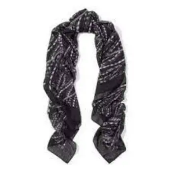 Printed Wool Gauze Scarf  