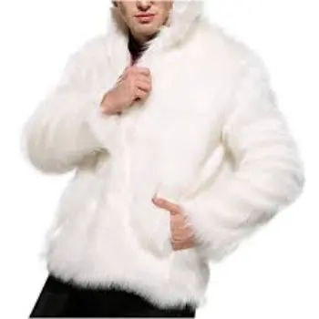 Mens Fox Fur Jacket Faux Fur Coat