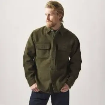 Mens CPO Wool Shirt Jacket