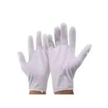 White Plain Cotton Hosiery Hand Gloves