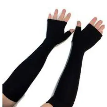 Fingerless Gloves Gauntlets Arm Warmers in Bamboo Blend.