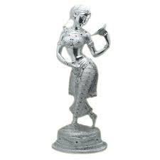White Metal Lady Statue