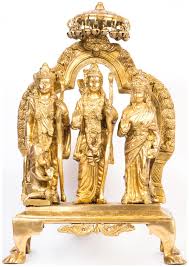 Brass Sita Ram Statue