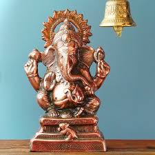 Copper Ganesha Statue 
