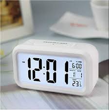 Digital Table Clock Classic White