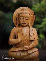Wood Buddha Sculpture 