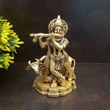 Brass Krishna Statue 