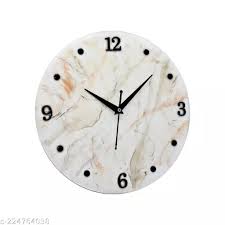 White Marble Wall Clock 