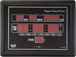 Ajanta Quartz Digital Red LED Rectangle Wall Clock 