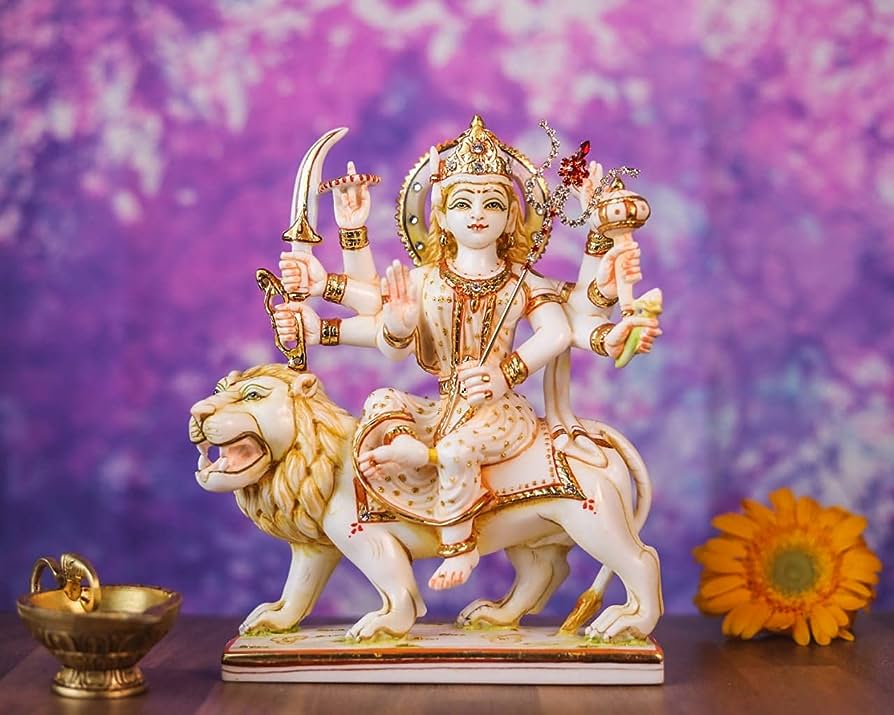 Marble Durga Statue     