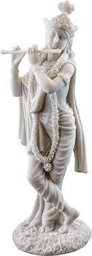 White Marble Krishna Statue 