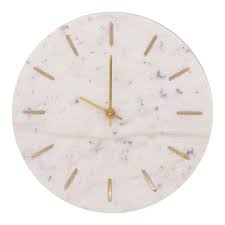 White Marble Wall Clock 