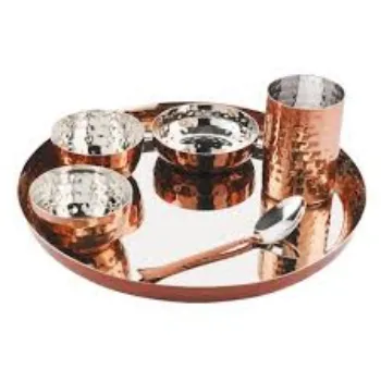  Polished Copper Dinner Set