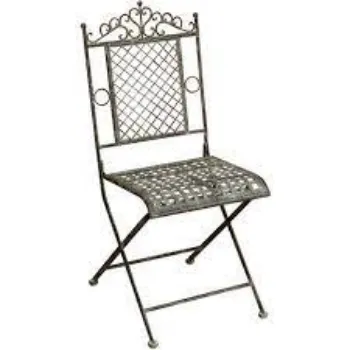 Polished Iron Arm Chair