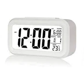 Digital Alarm Clock Battery Operated Small Desk Clock 