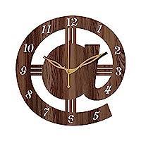 Wooden MDF English Numeral Round Wall Clock 