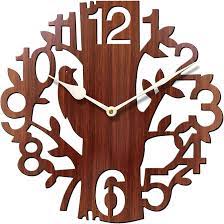 Wooden Wall Clock for Home Stylish Latest 3D Big 