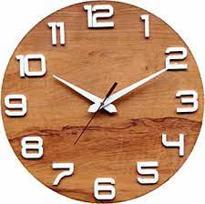 Hitz MDF Wooden Stylish Round Shape Antique Wall Clock