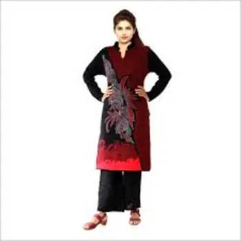 Multicolor Ladies Fancy Woolen Palazzo Suit 