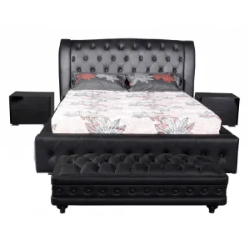 Double Leather Bed