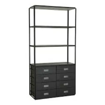 Non Polished Metal Bookshelf
