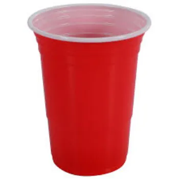 Red Plastic Glass