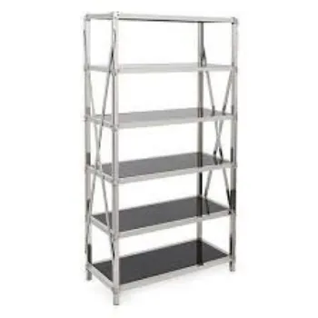 Polished Steel Bookshelf