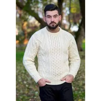 Button Gray Mens Woolen Sweater 