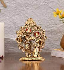 Metal Radha Krishna Statue 