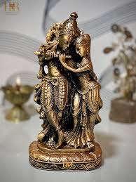Copper Radha Krishna Idol