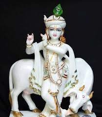 Marble Krishna statue 