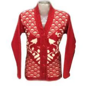 Full Sleeves Ladies Designer Woolen Cardigan 