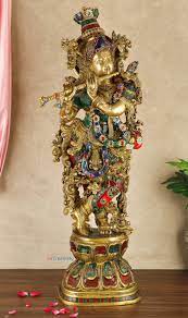 Brass Krishna Statue 