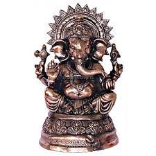 Copper Ganesha statue
