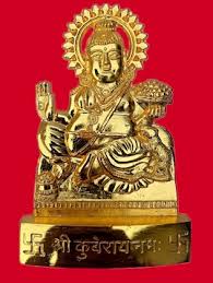 Satguru Gold Plated Lord Kuber Murti Statue 