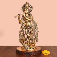 Brass Krishna Statue 